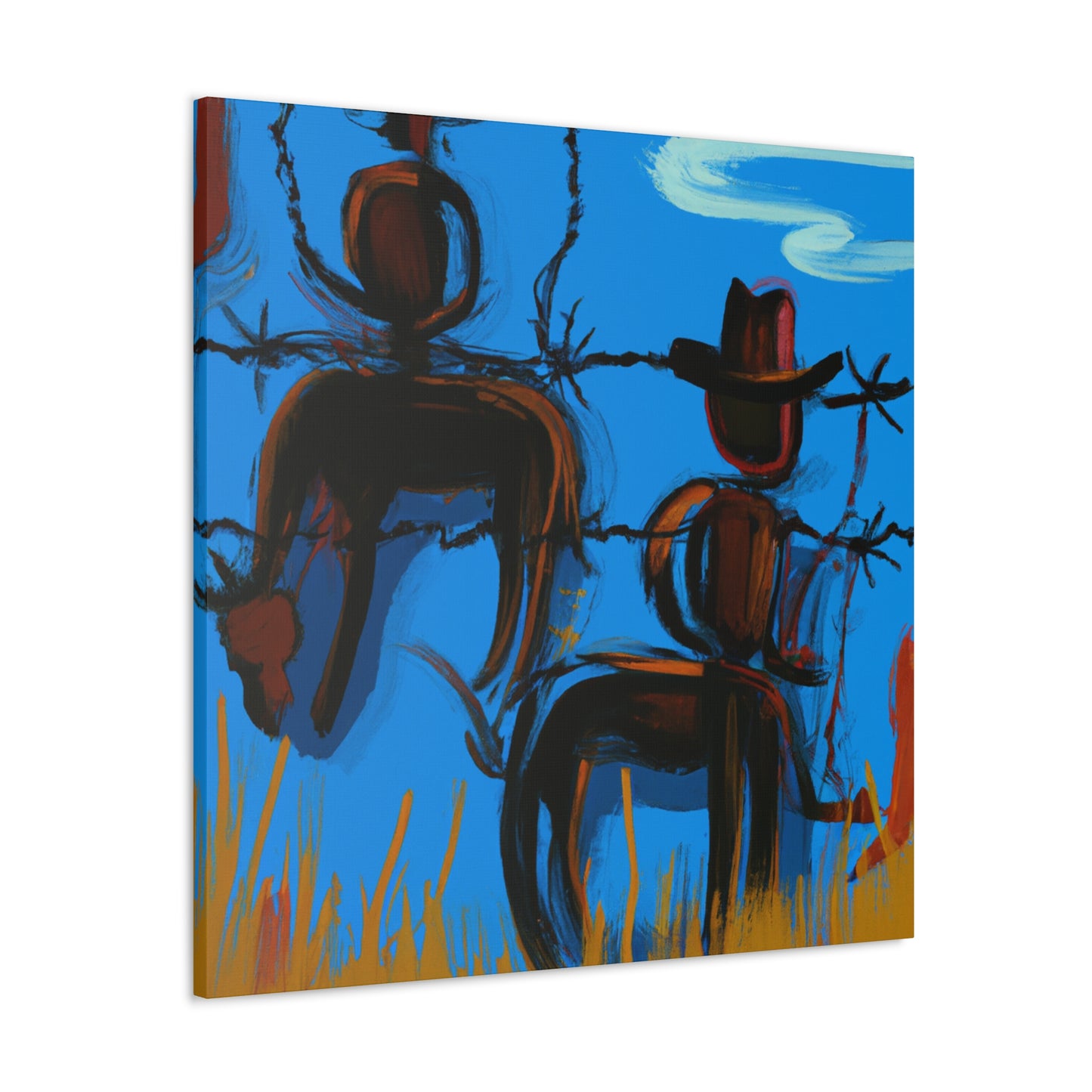 "Barbed Wire Fence Dream" - Canvas