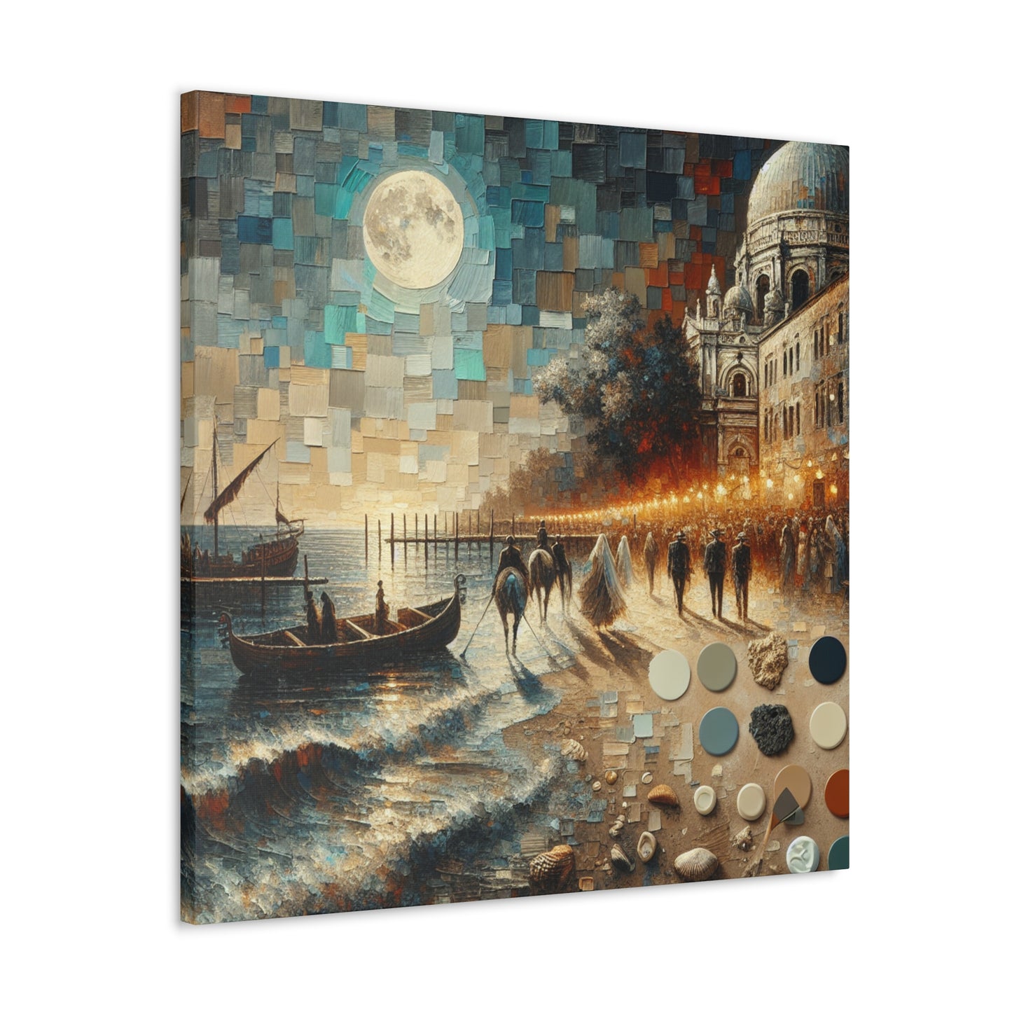 "Luminous Shore Revelry" - Canvas