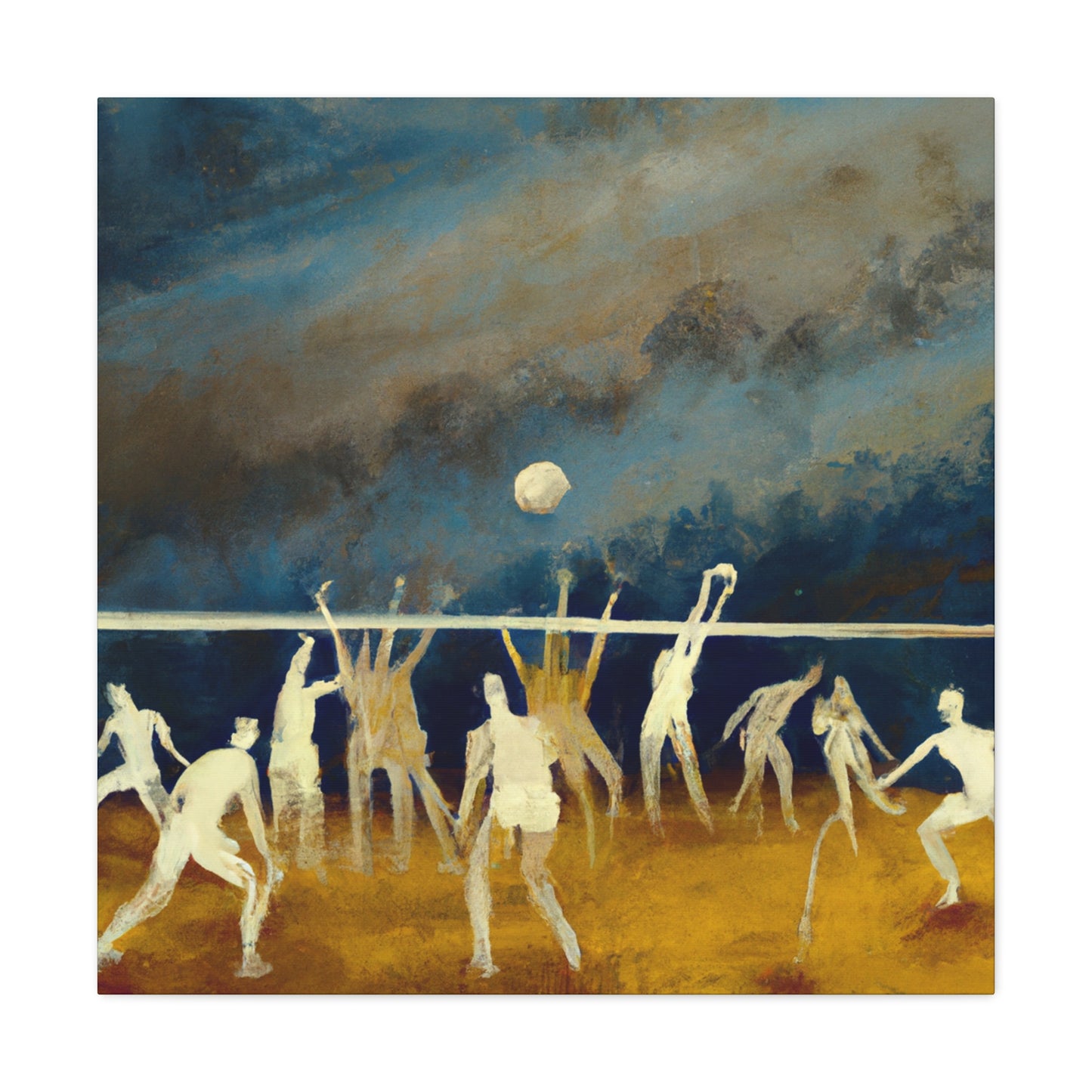 "Volleyball Vibrant Hues" - Canvas