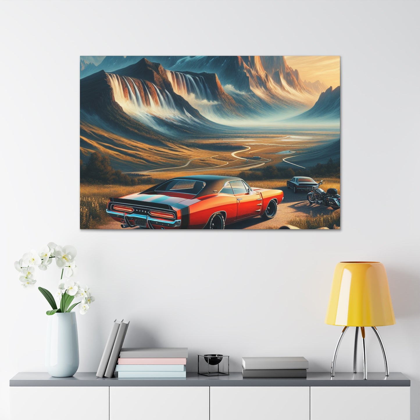 Revving Steel Dreams. - Canvas