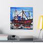 "Fishing Boat Encountering Storm" - Canvas