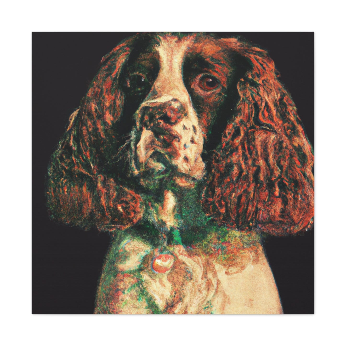 English Springer Spaniel-portrait - Canvas