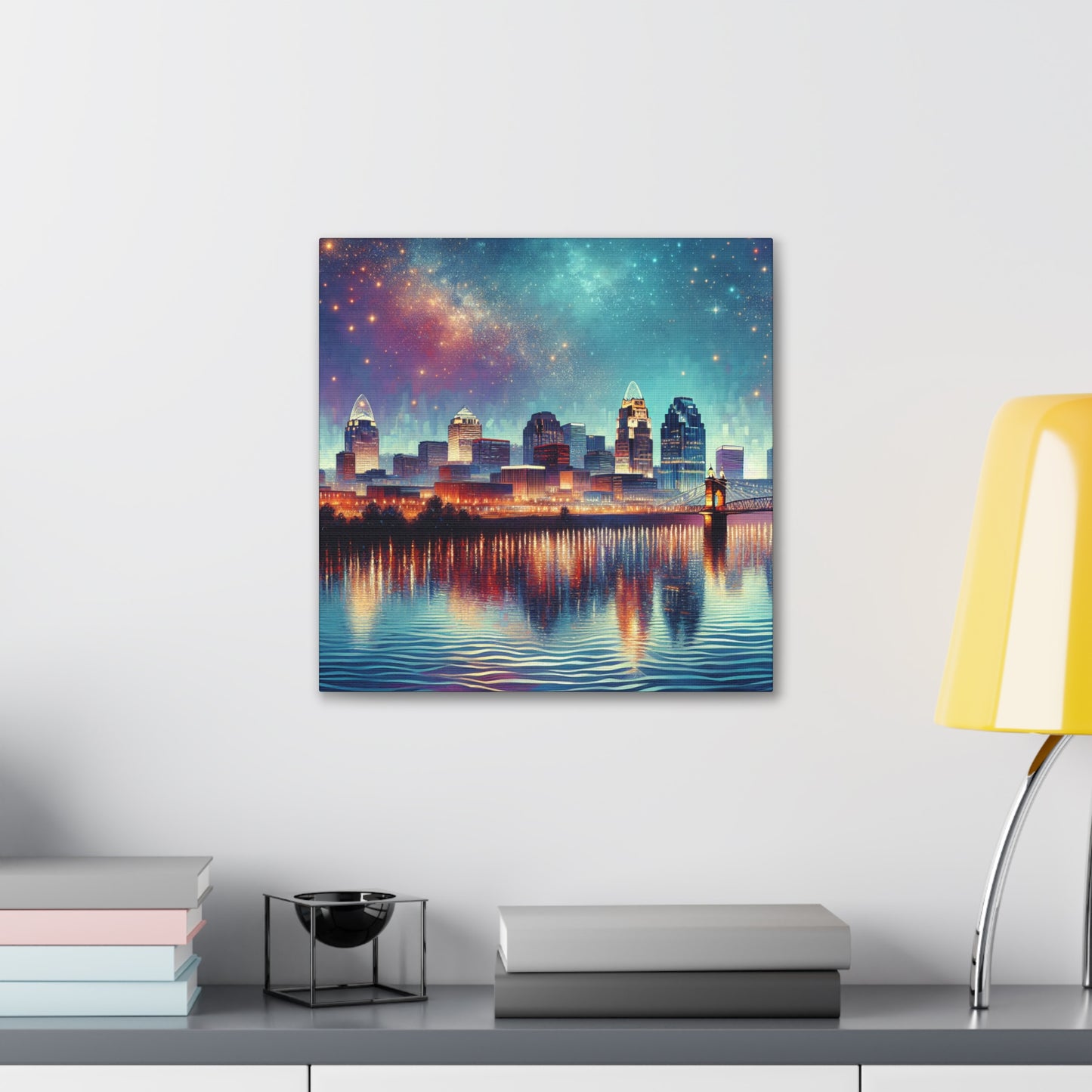 "Urban Tapestry of Cincinnati" - Canvas