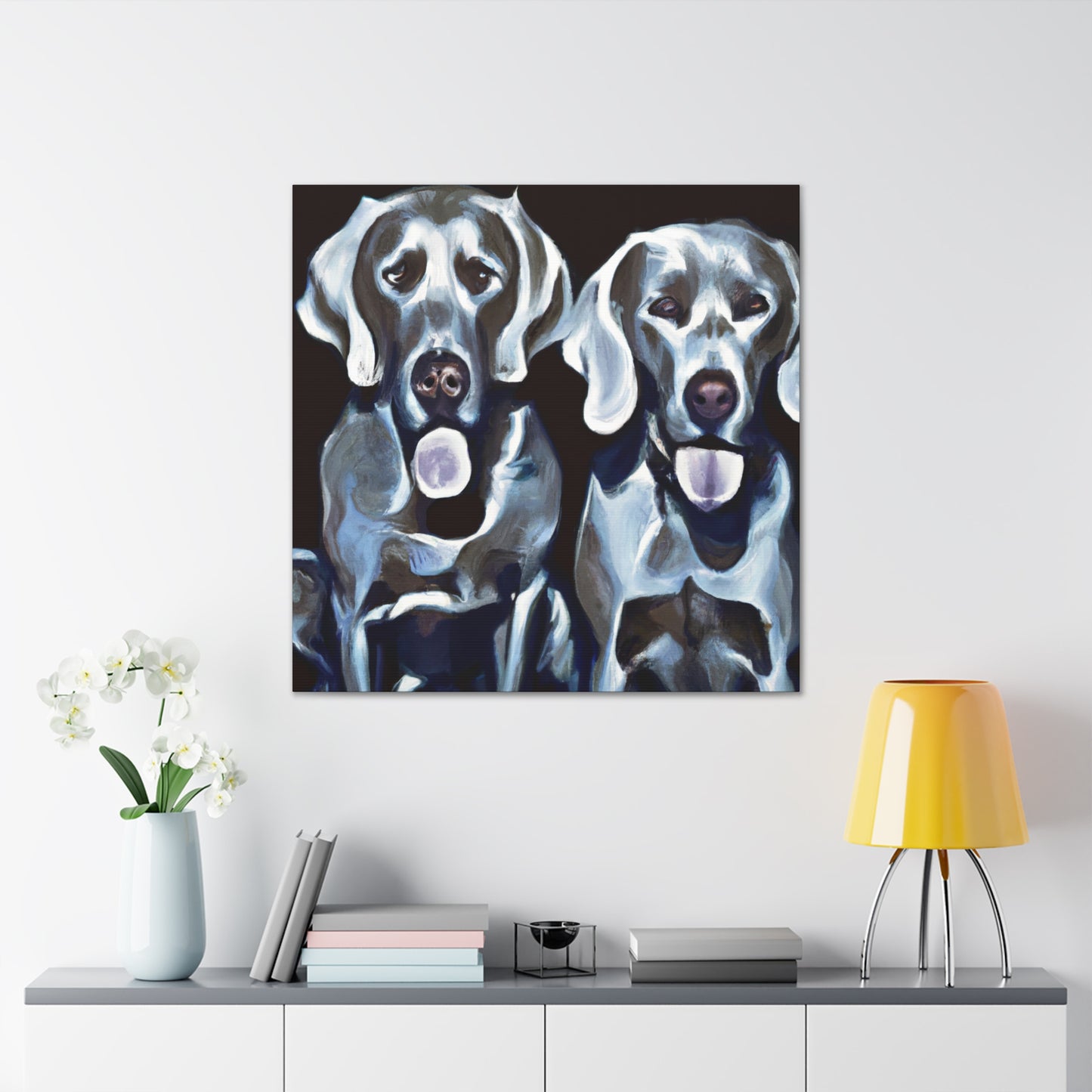 Weimaraner Wonderment. - Canvas