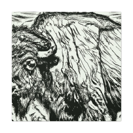 "Wild Bison Expressionism" - Canvas