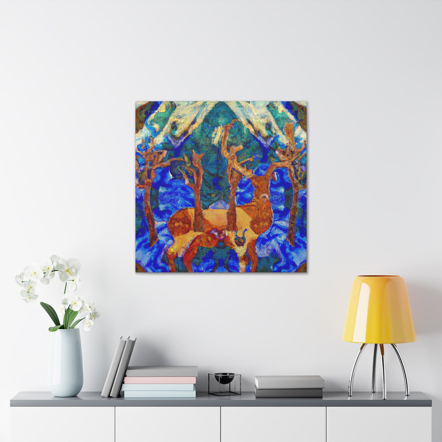 Deer amid Impressionism - Canvas