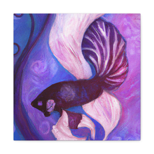 "Betta Amongst Algae" - Canvas