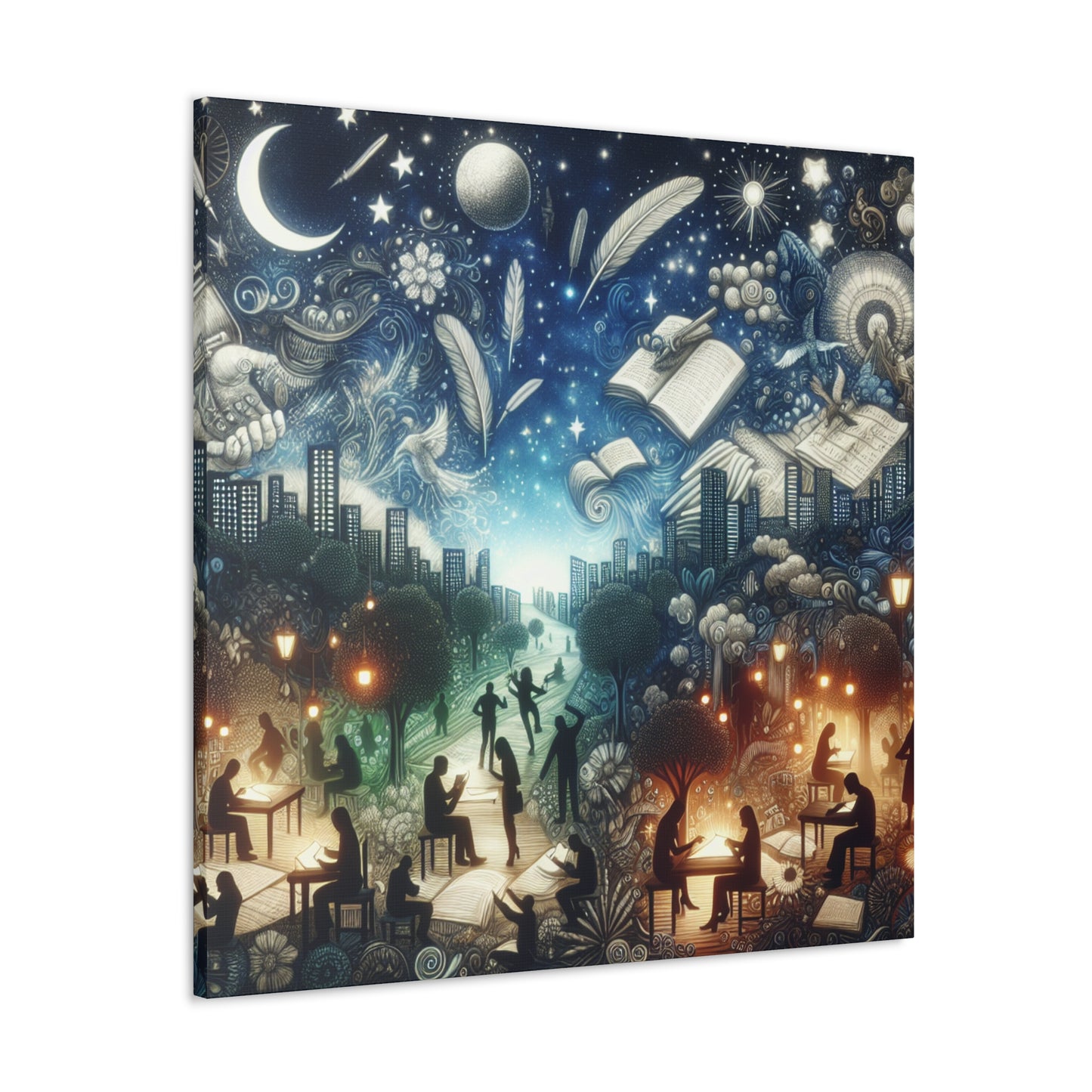 Literary Luminary Labyrinth - Canvas