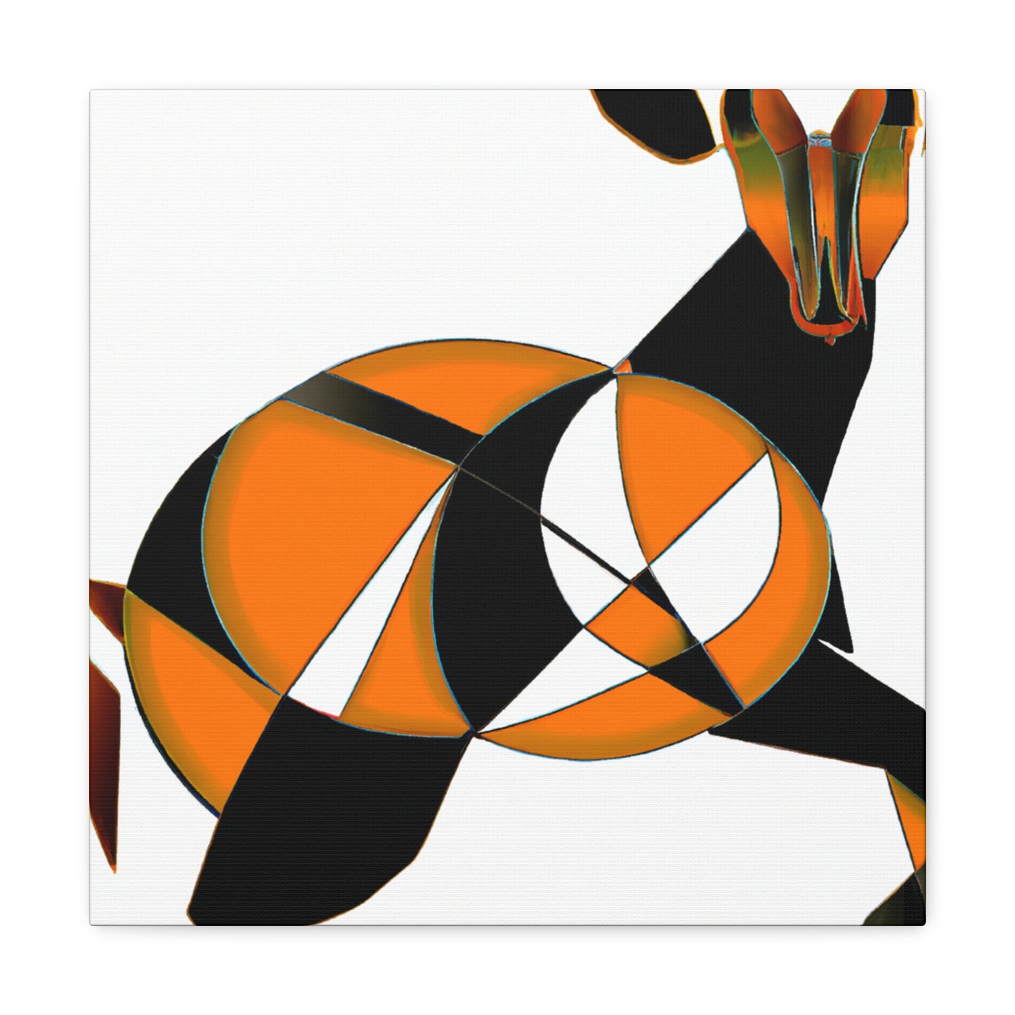 "Gazelle in Art Deco" - Canvas