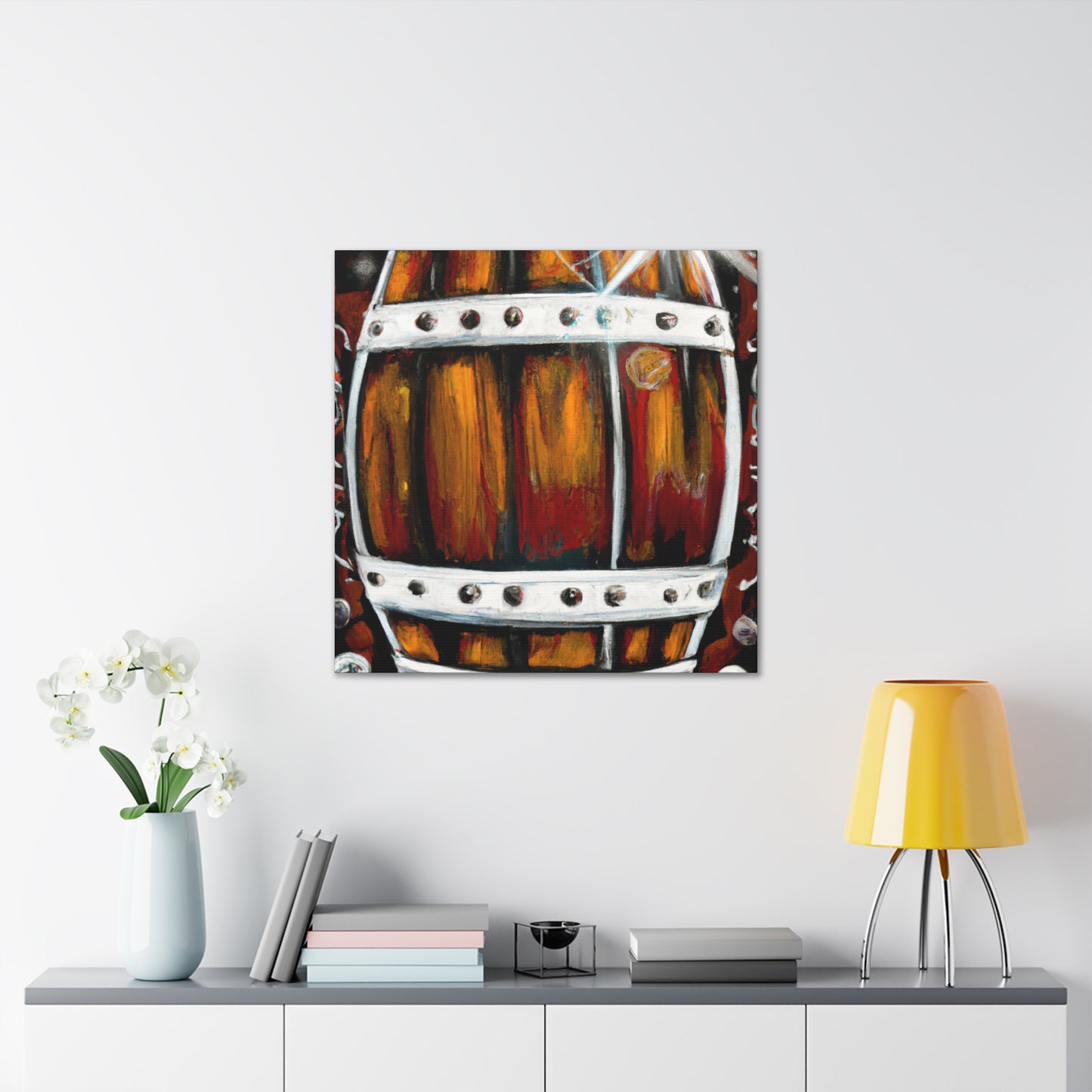 "Aging Whiskey Barrells" - Canvas