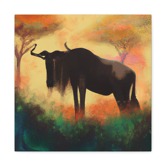 Wildebeest Roam Serengeti - Canvas