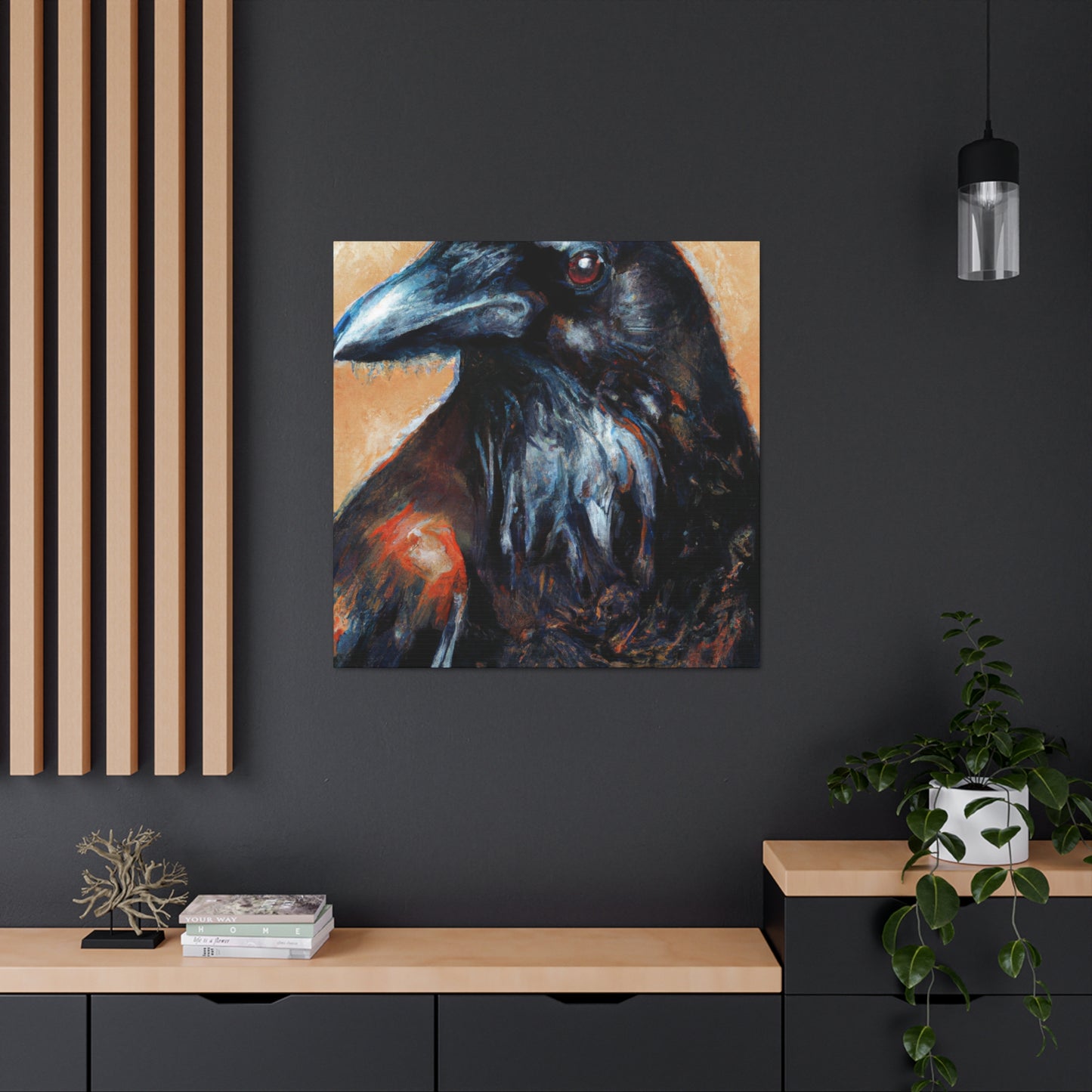 American Crow Realism. - Canvas