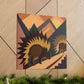 Porcupine in Art Deco - Canvas