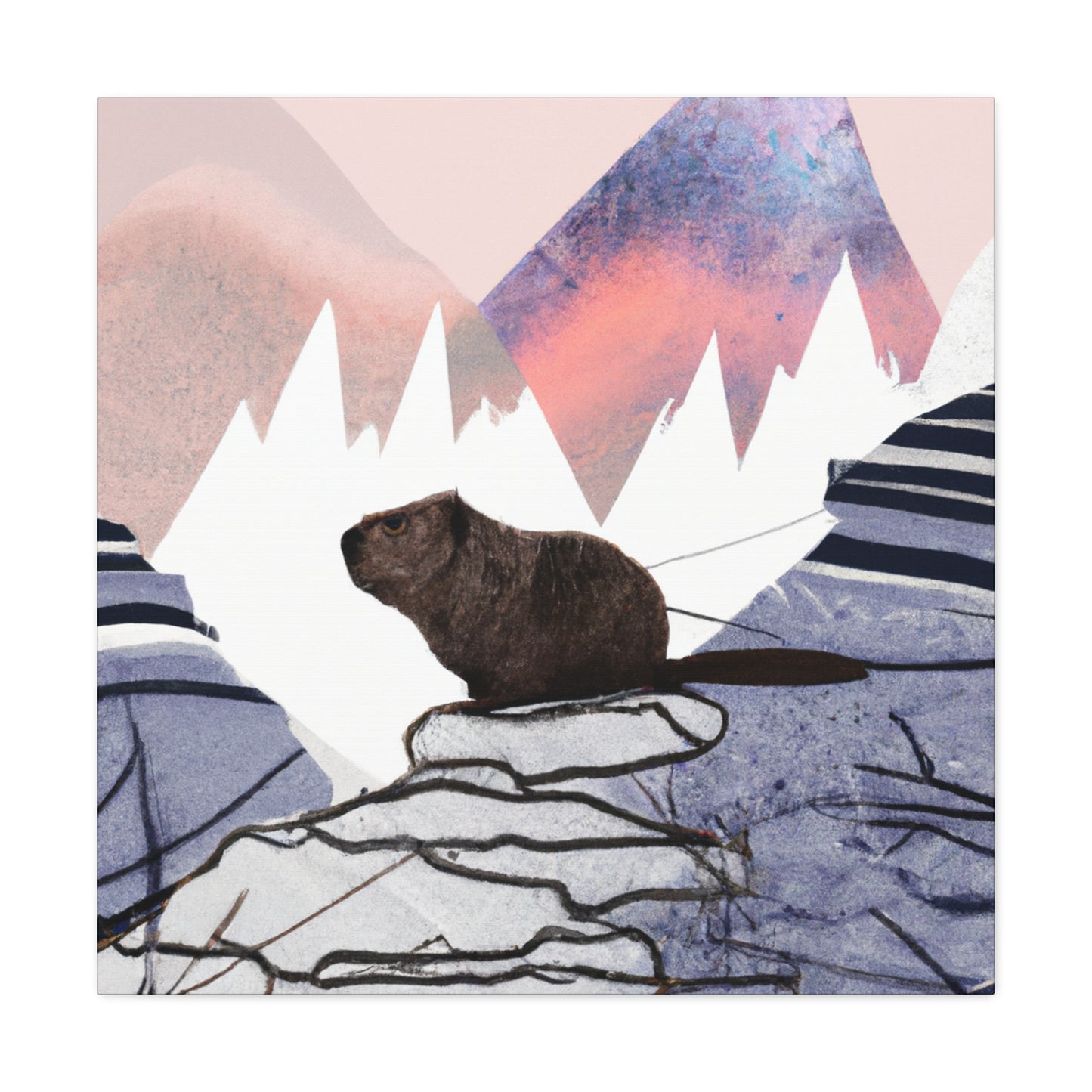 Beaver's Stillness Scene - Canvas