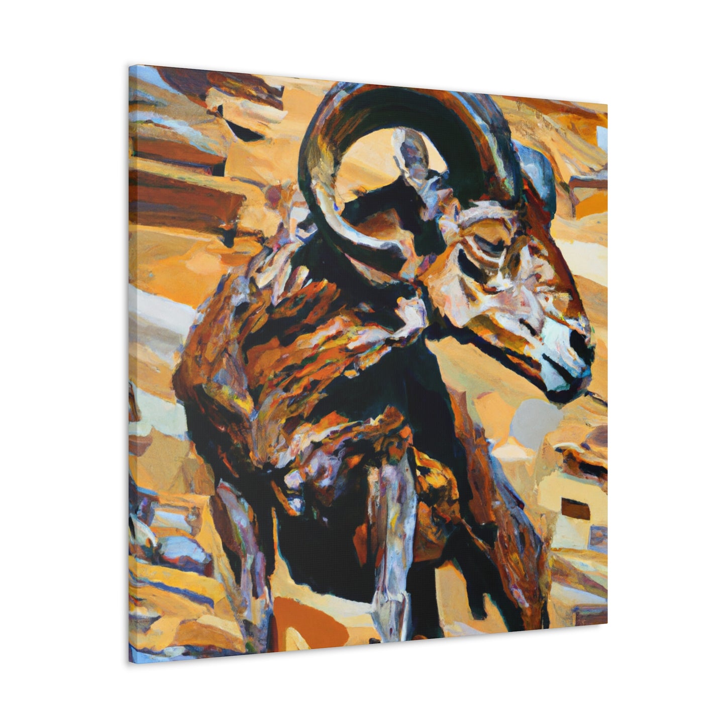 "Majestic Bighorn Migration" - Canvas