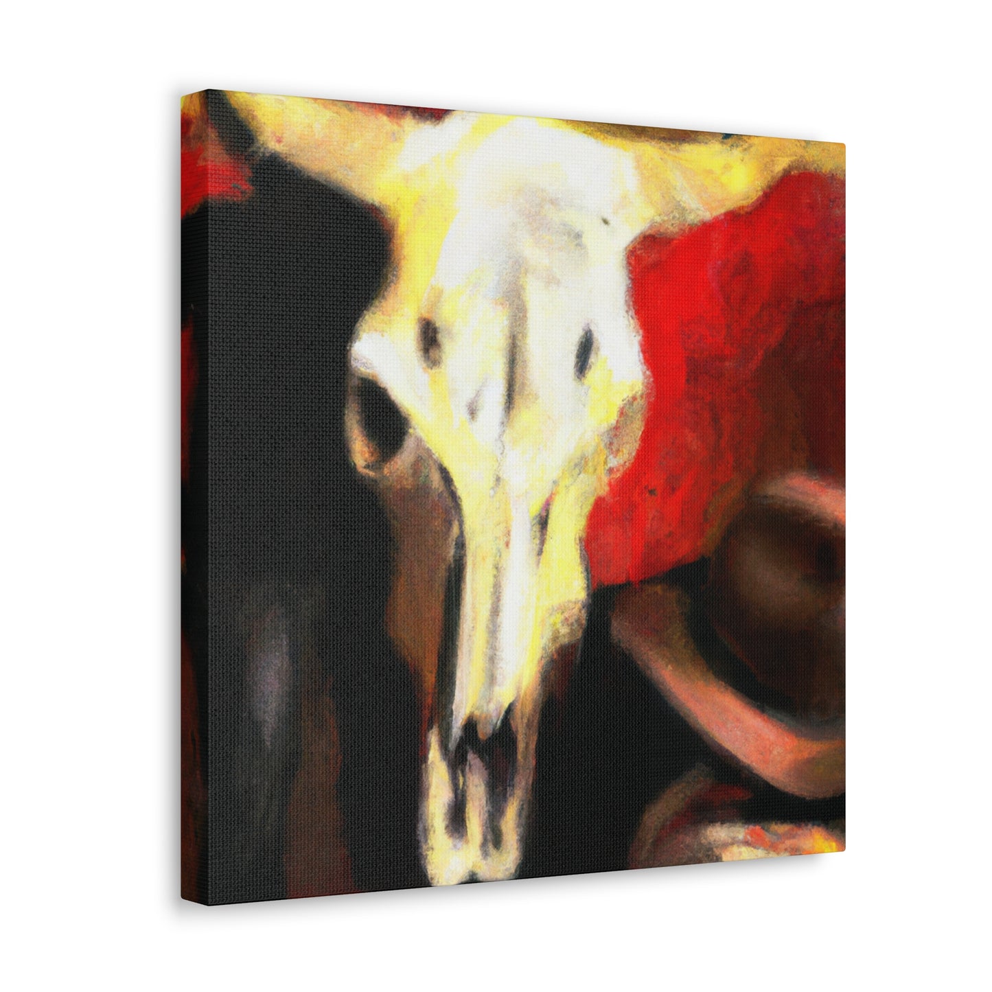 "Cow Skull Expressionism' - Canvas