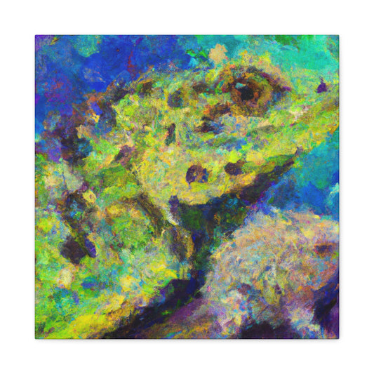 Lizard in Impressionism - Canvas