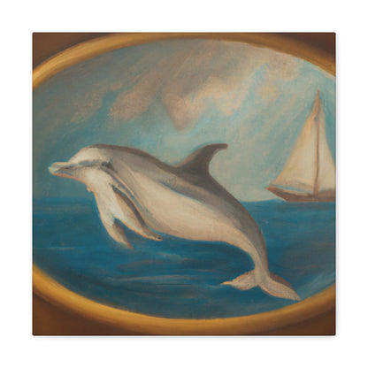 "Dolphin in Neoclassicism" - Canvas