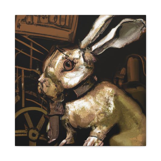 Rabbit in Steampunk Land - Canvas