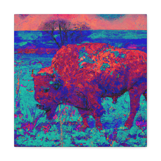 Bison Among Fauves - Canvas