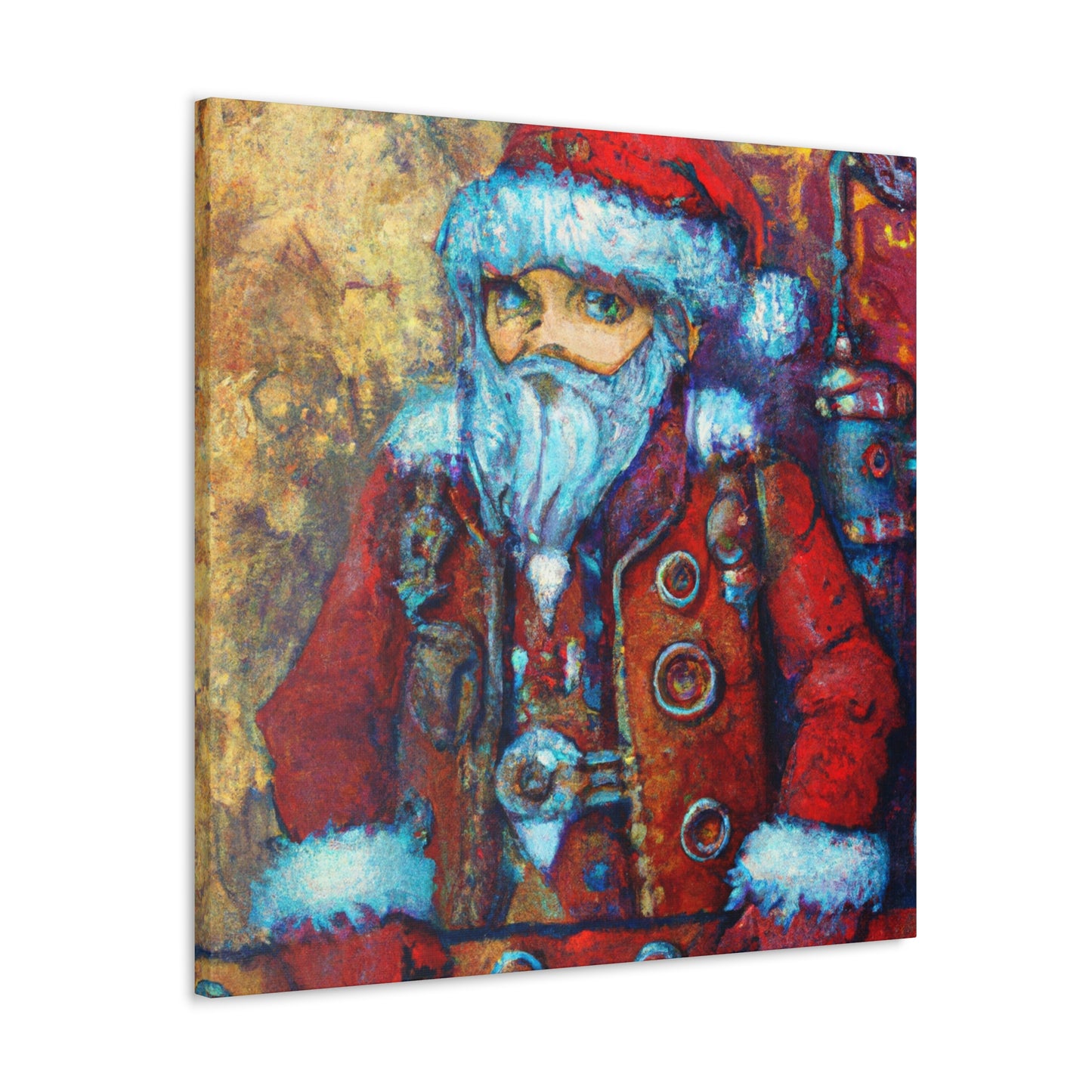 "Santa in Steampunk Magic" - Canvas