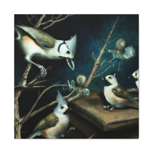 "Tufted Titmouse Utopia" - Canvas