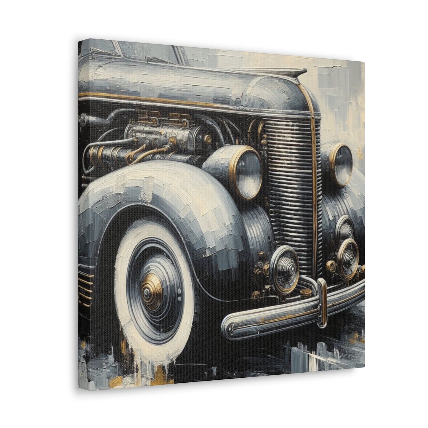 Gleaming Steel Radiance - Canvas