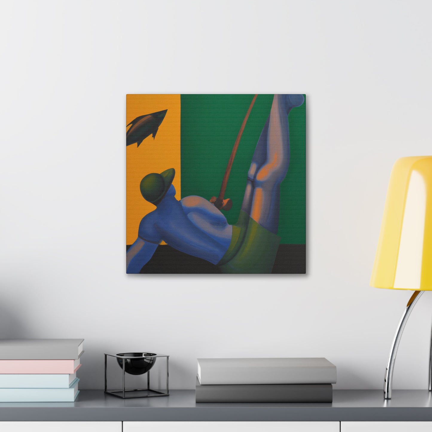 "Fishing At Dawn Deco" - Canvas