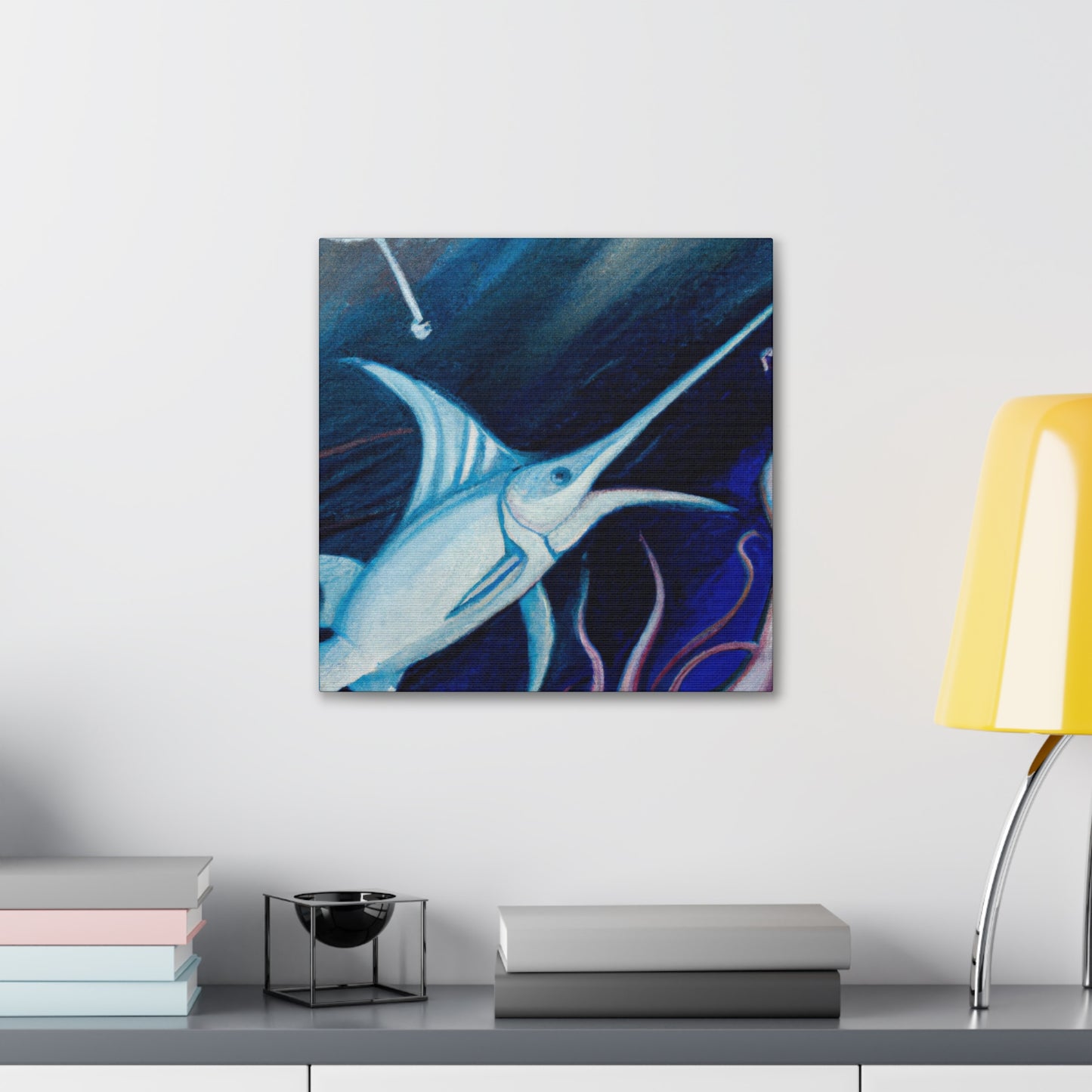 "Swimming Swordfish Splendor" - Canvas