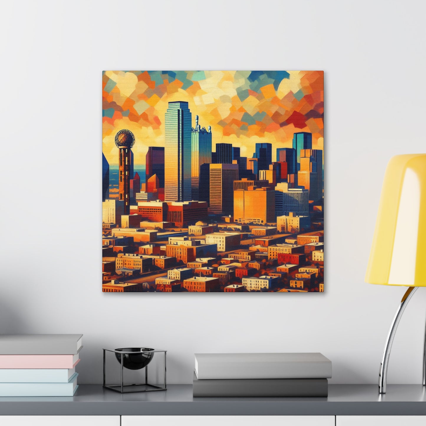 "Urban Enigma: Dallas Skies" - Canvas