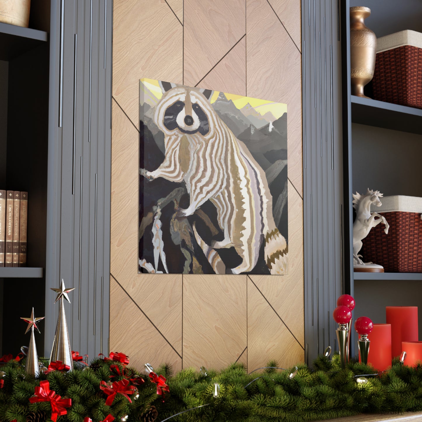 "Raccoon in Deco Style" - Canvas