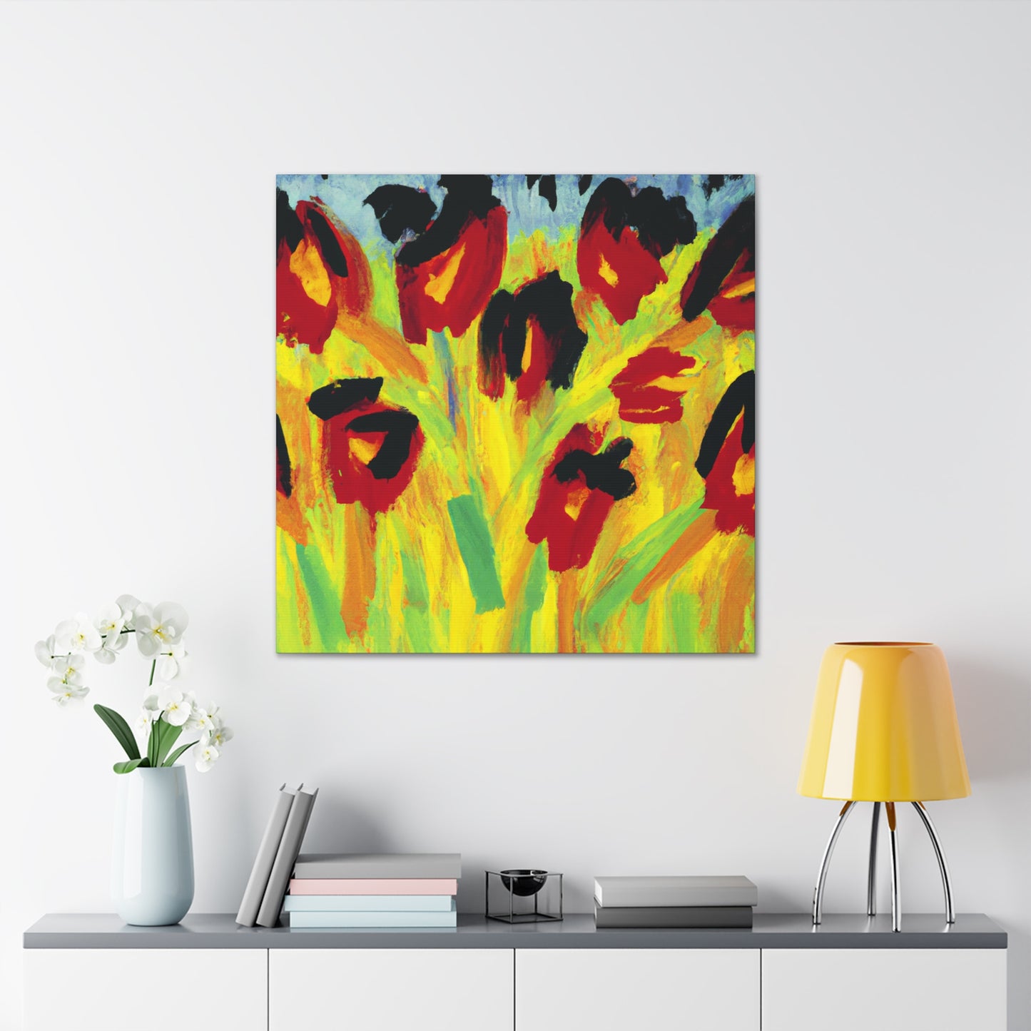 Tulips Abandoned Expressionism - Canvas