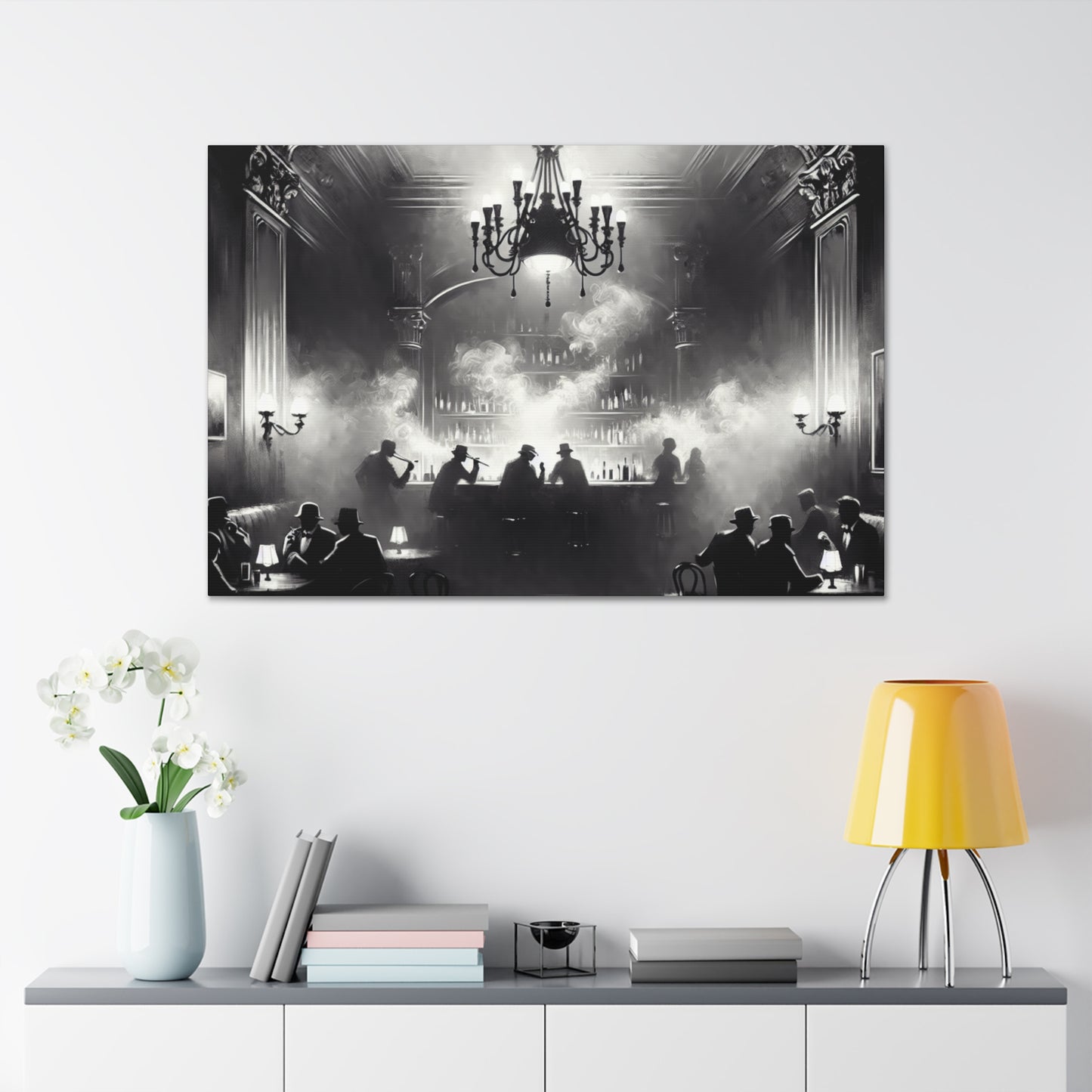 Misty Tavern Revelry - Canvas