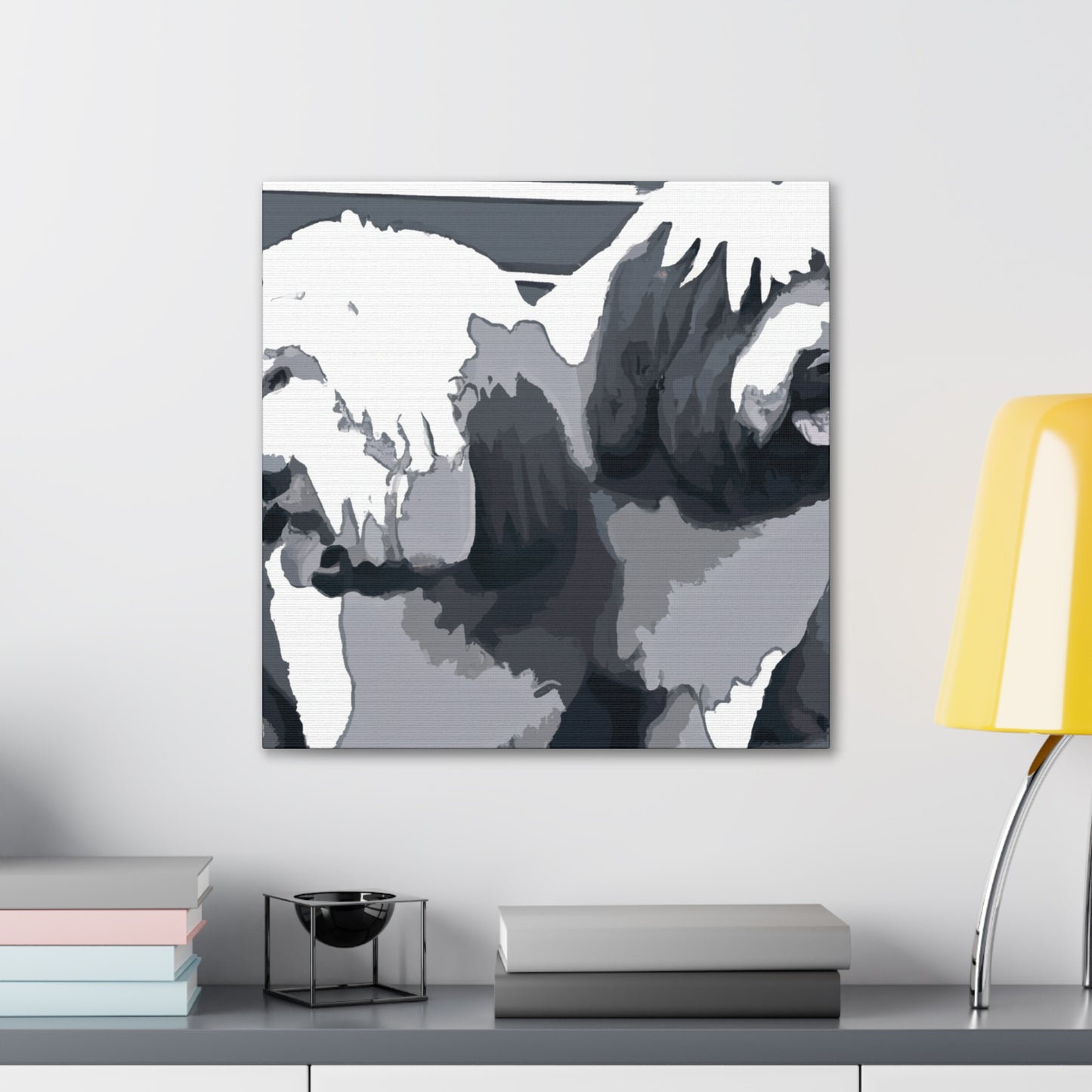 Old English Sheepdog portrait - Canvas