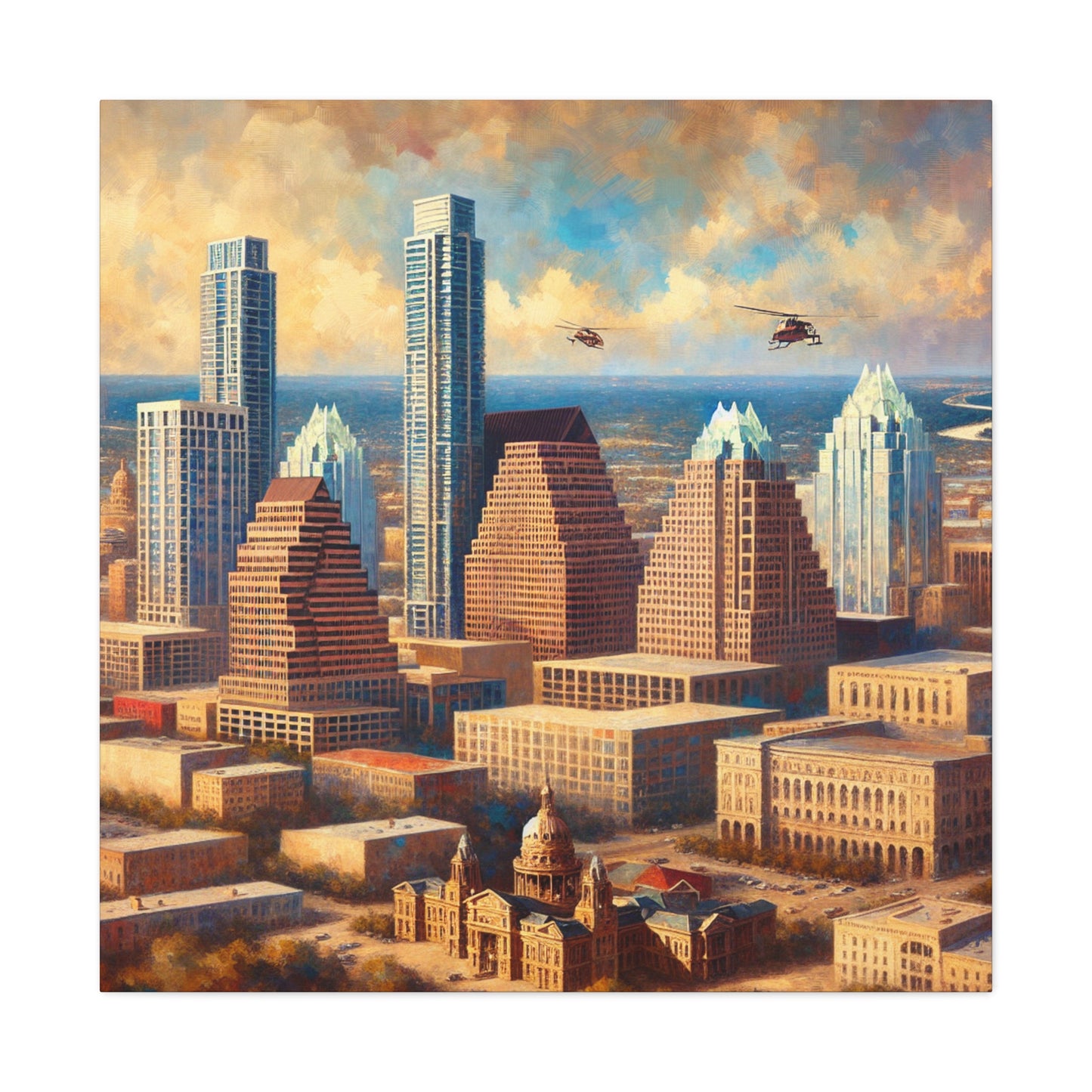 "Vibrant Austin Reverie" - Canvas