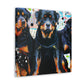 Powerful Rottweiler Pose - Canvas