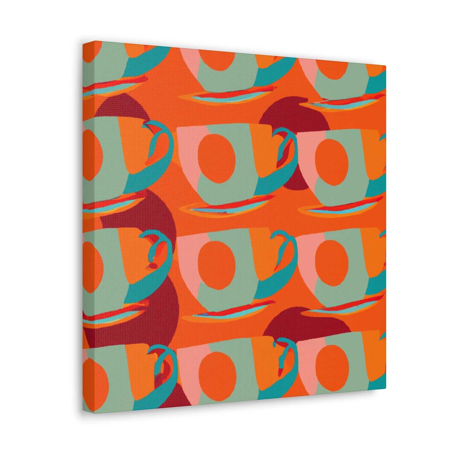 "Tea Cups in Pop Art" - Canvas