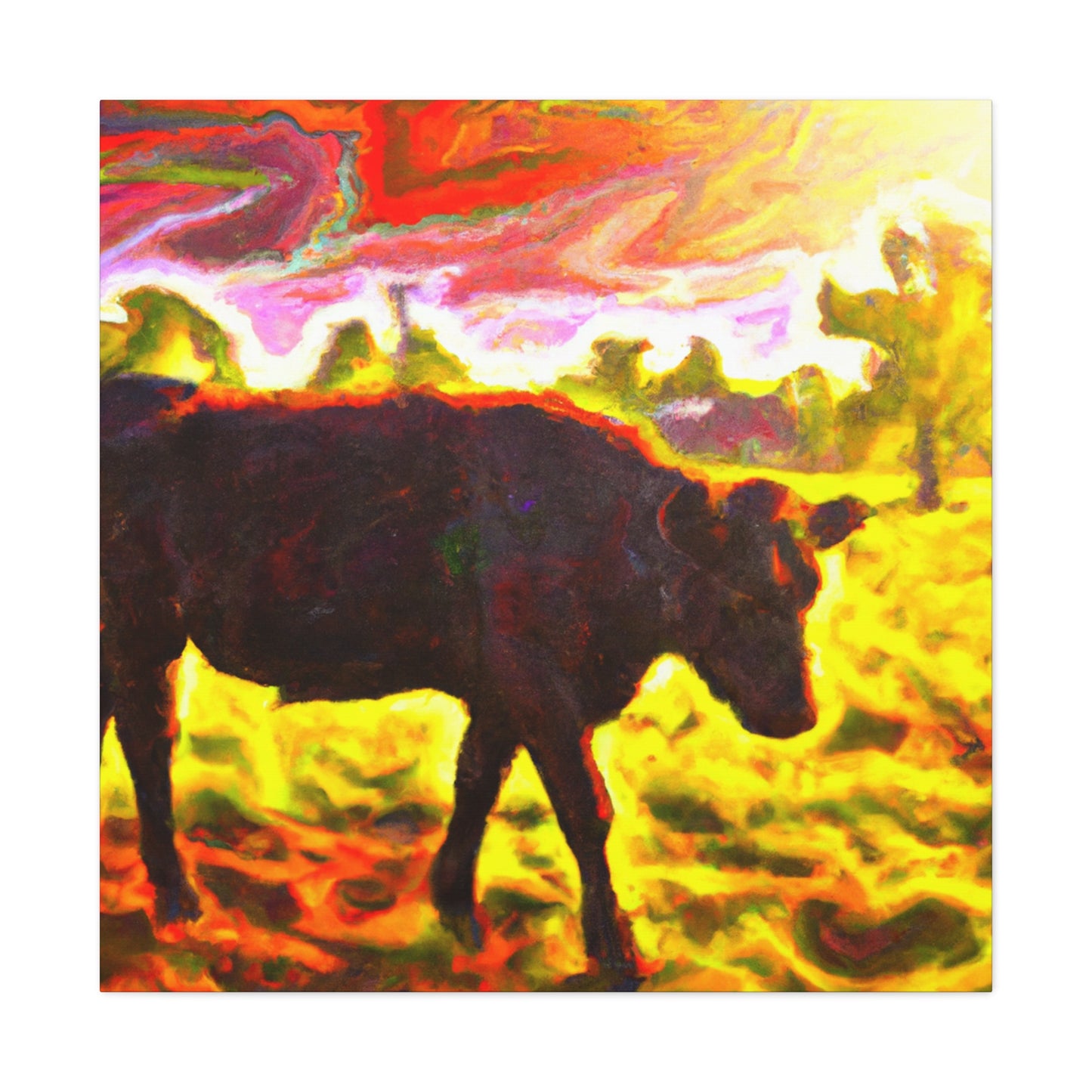 "Black Angus Majesty Unleashed" - Canvas