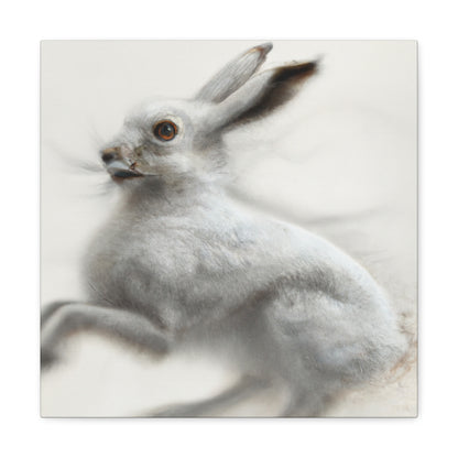 Arctic Hare Winter Scene - Canvas