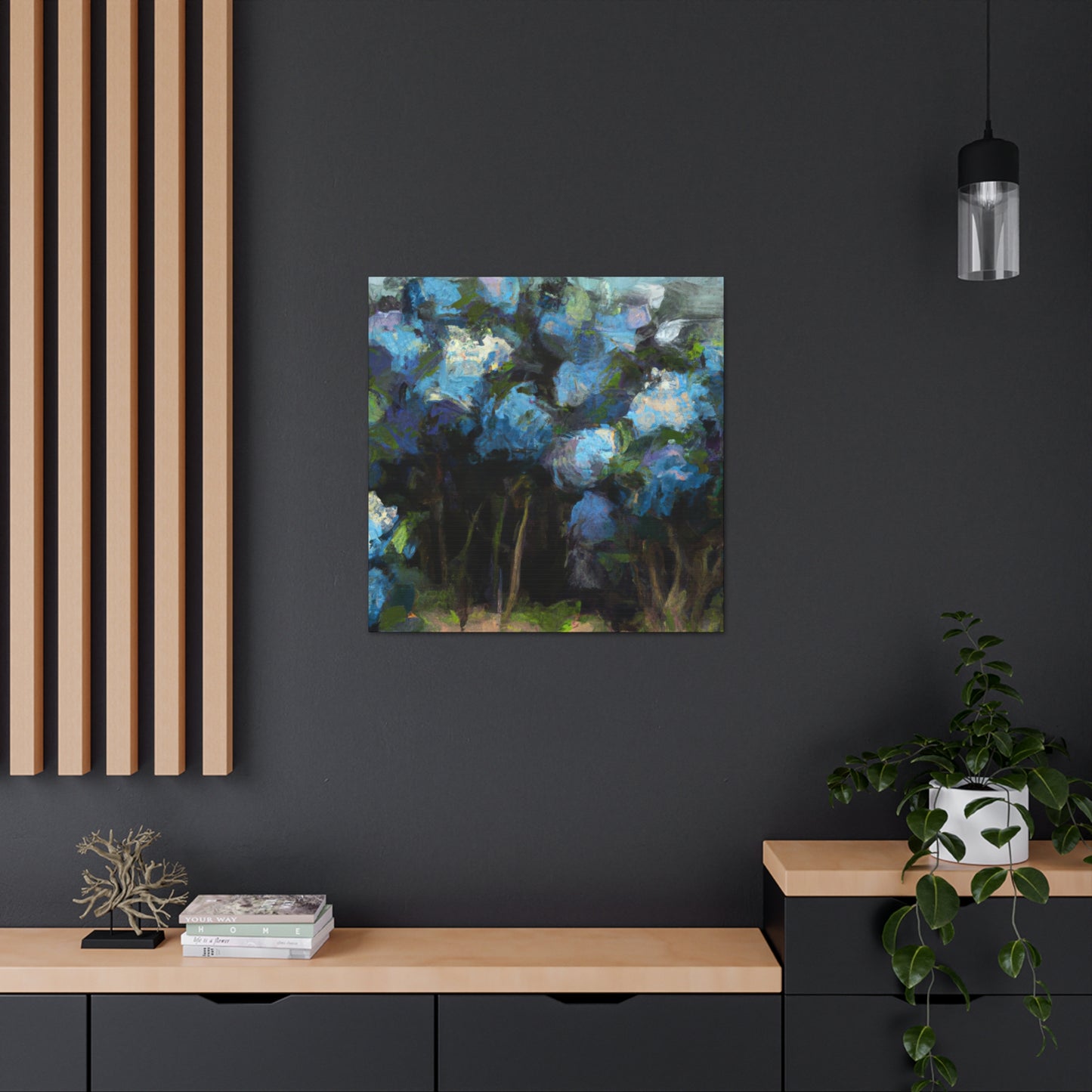 Hydrangea's Dramatic Bloom - Canvas