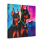 Rocking Doberman Art - Canvas