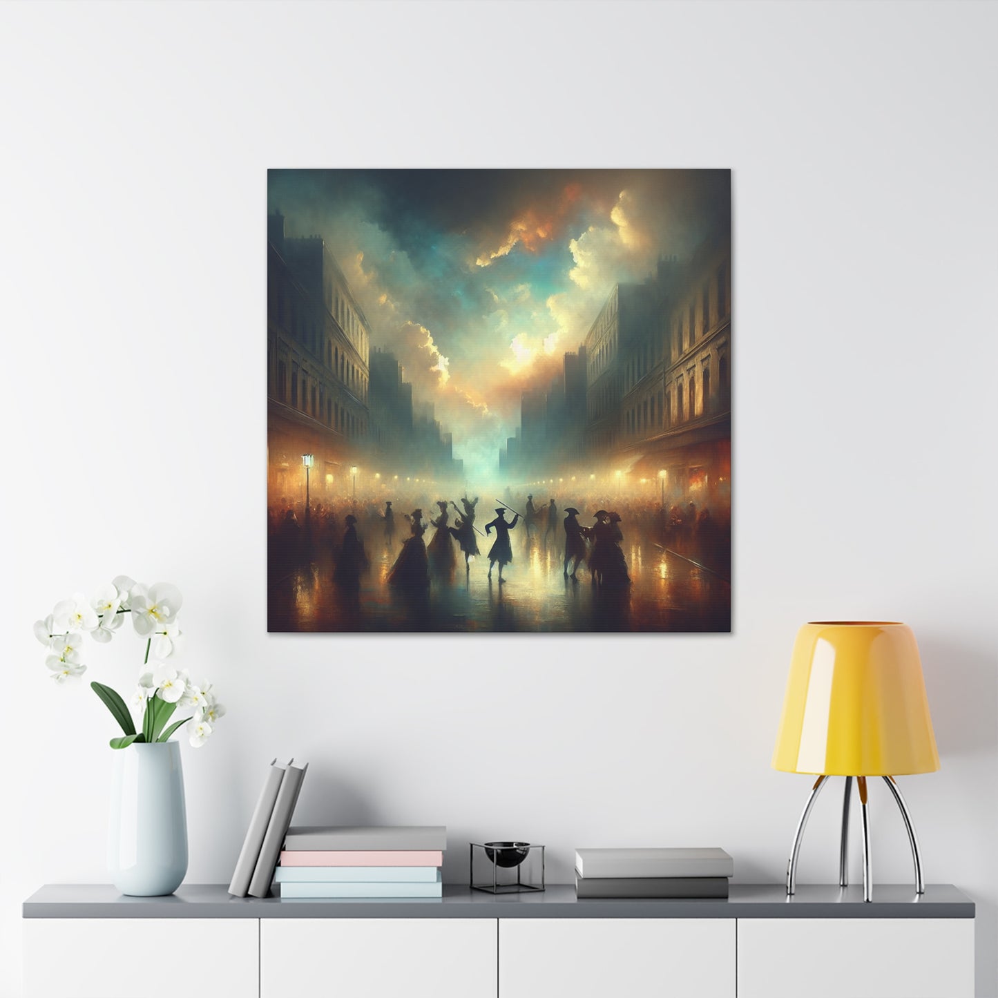 "Enchanting Street Serenade" - Canvas