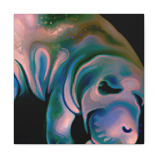 Manatee Graces Water - Canvas