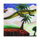 Crocodile in Organic Dream - Canvas