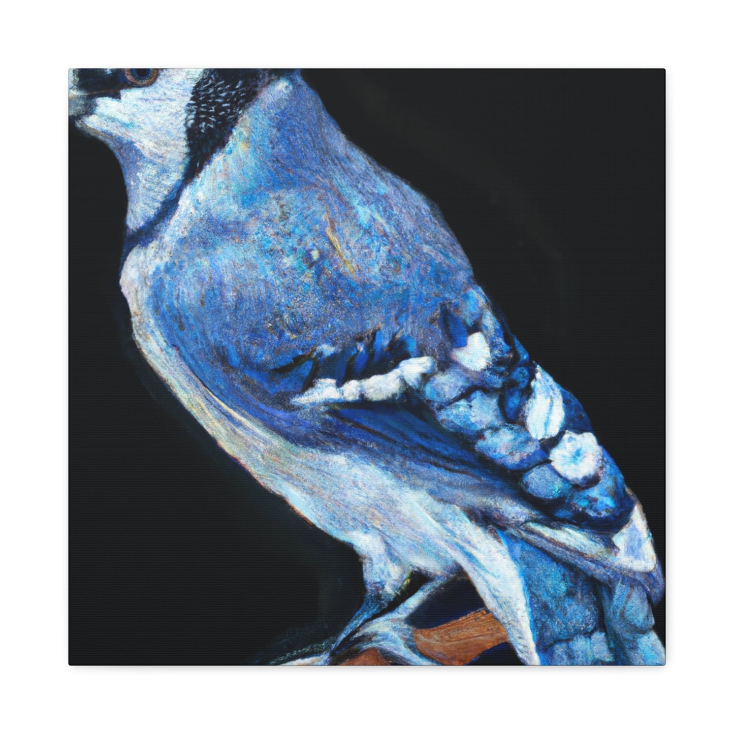 "Blue Jay in Realism" - Canvas