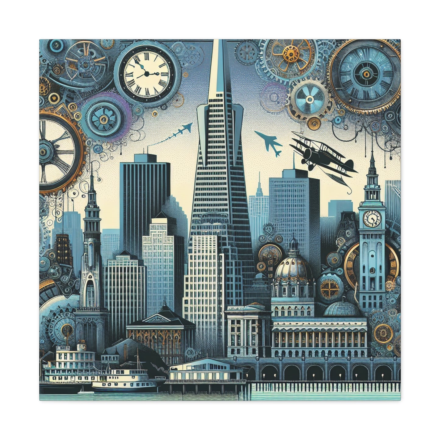 Brass City Skylines - Canvas