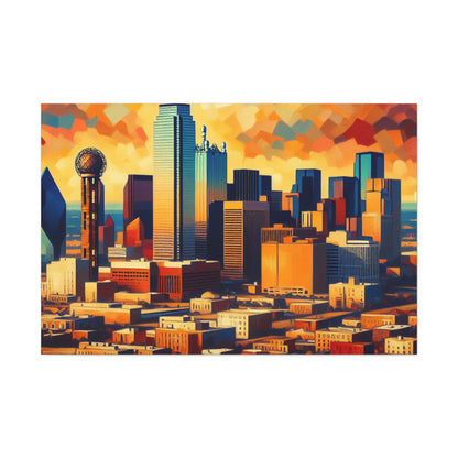 "Urban Enigma: Dallas Skies" - Canvas