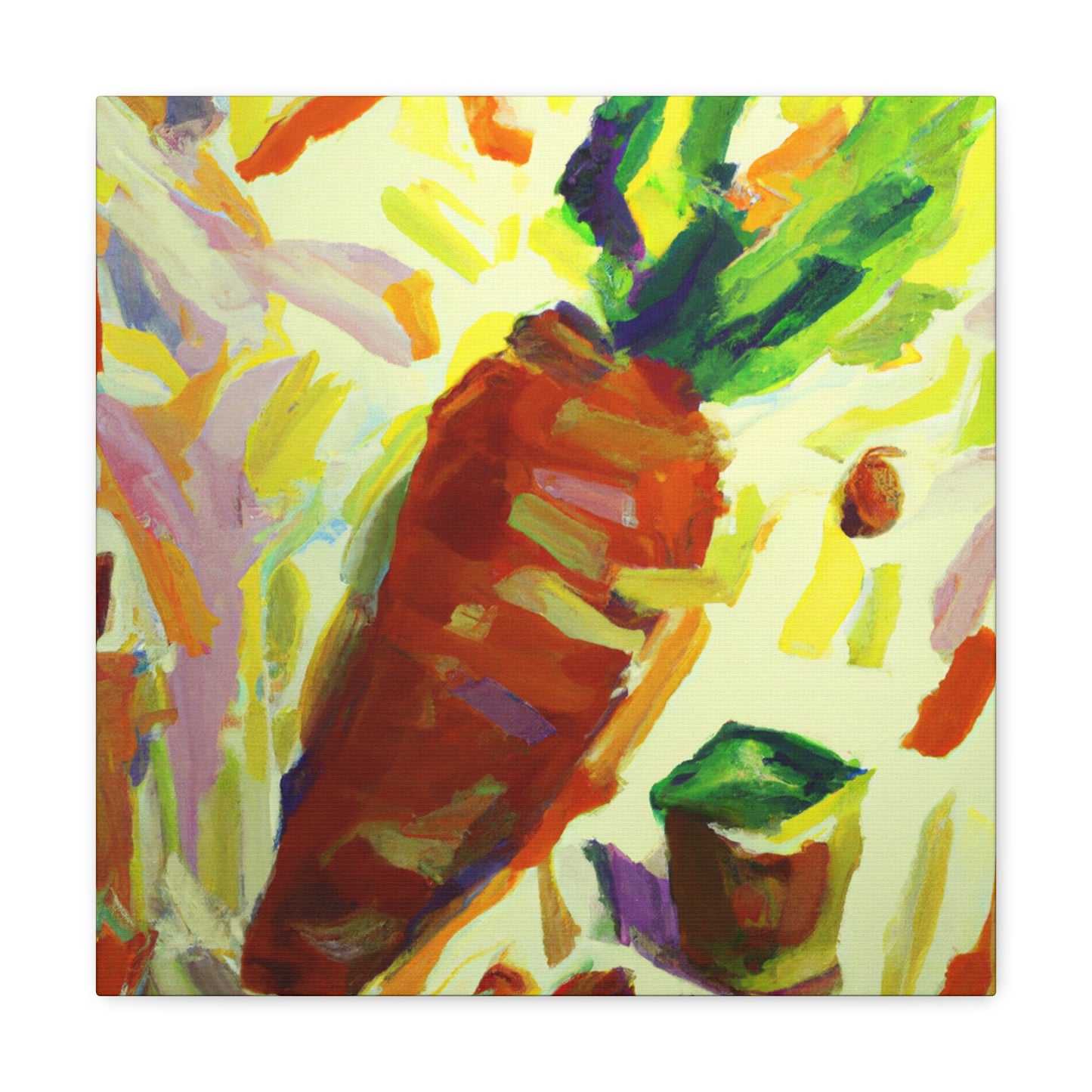 "Carrot in Fauvist Hues" - Canvas