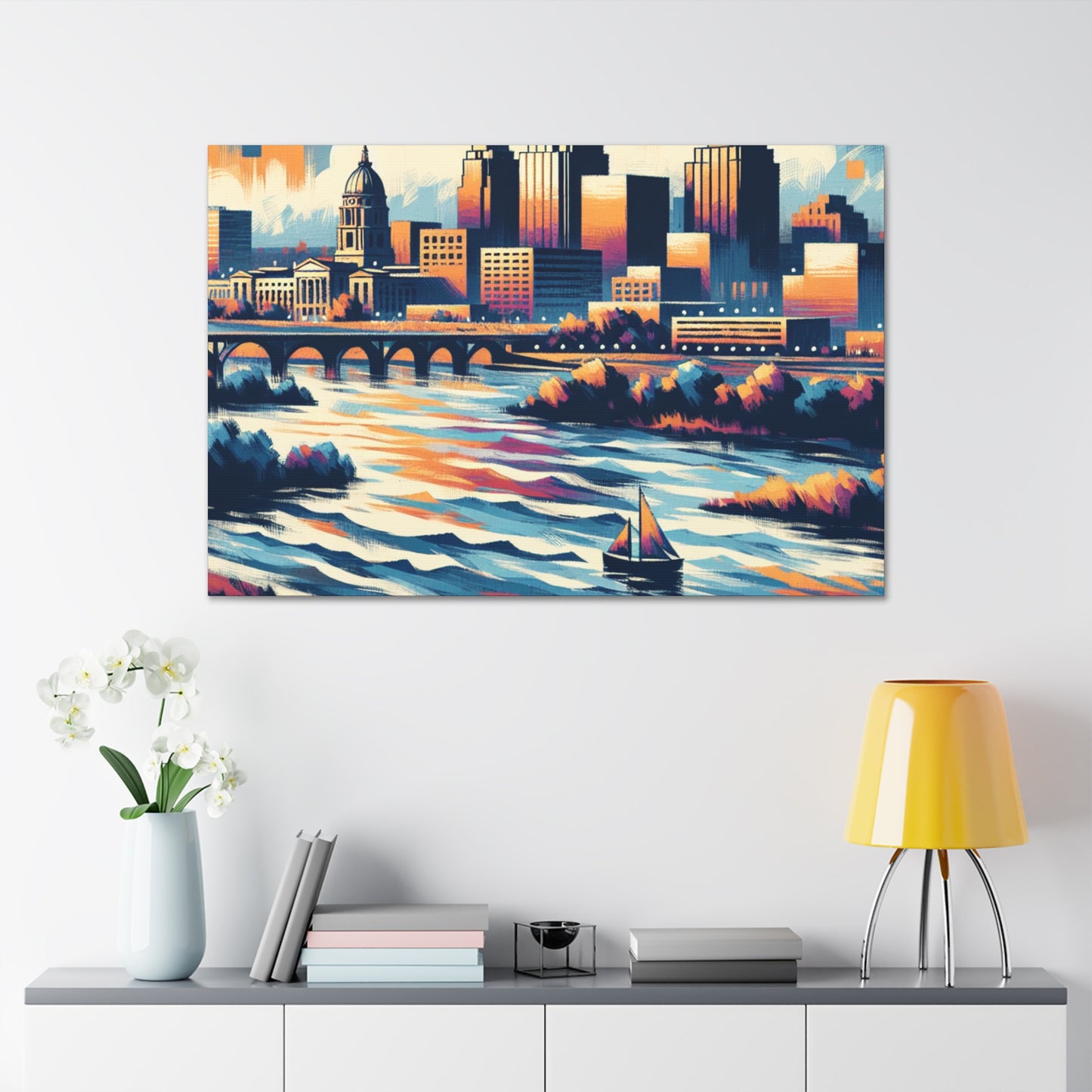 "Vibrant Heartland Hues" - Canvas