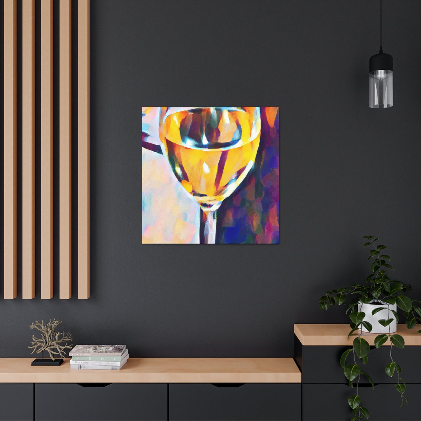 "Wine's Reflection Impression" - Canvas